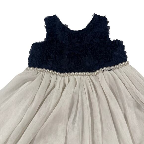 American Princess Toddler Girl 4T Formal Navy Dress - Picture 2 of 7